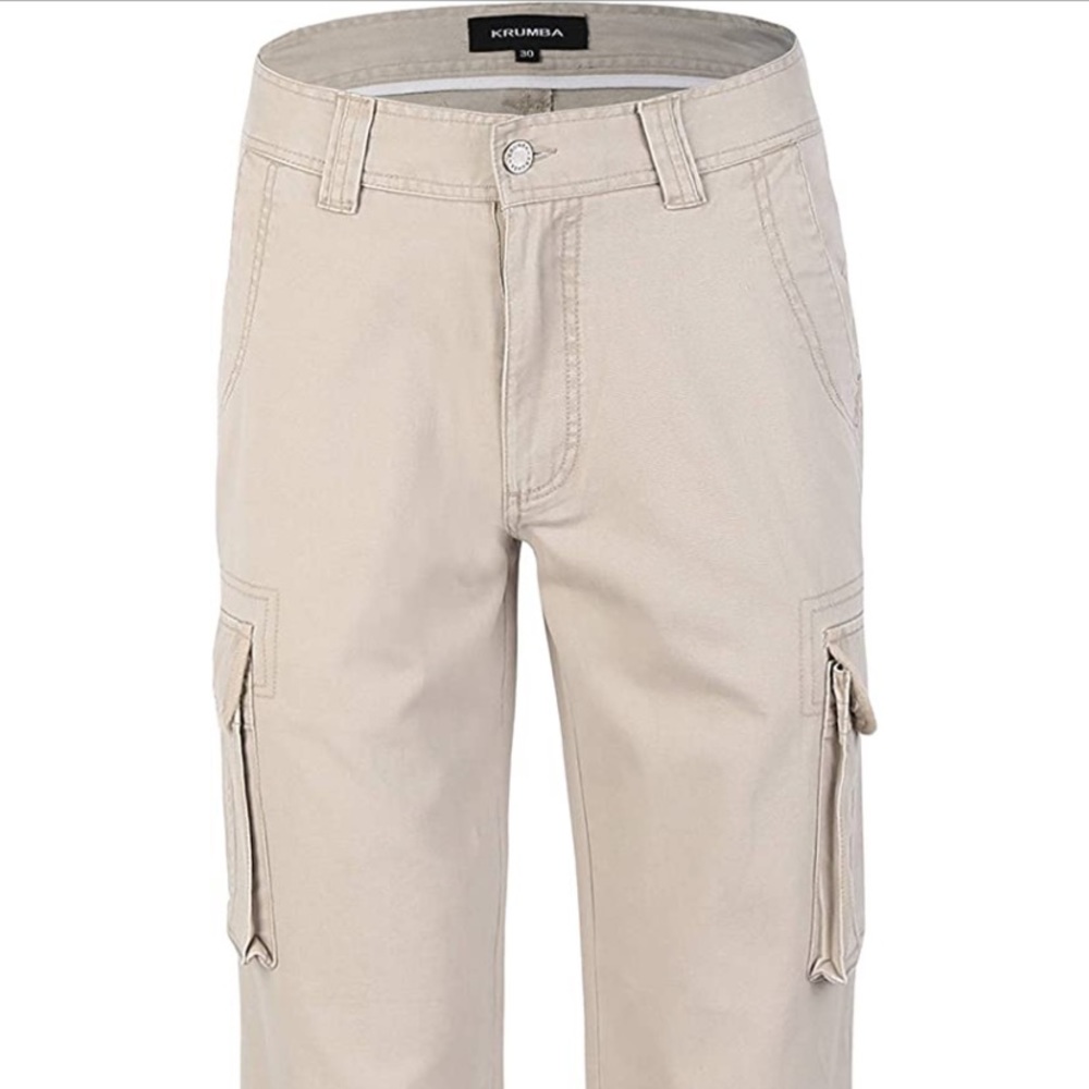 Krumba Mens Outdoor Cargo Cotton Hiking Casual Pants